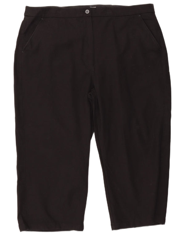 Pantalon Capri White Stuff Femme UK 22 3XL W44 L24 Coton Noir
