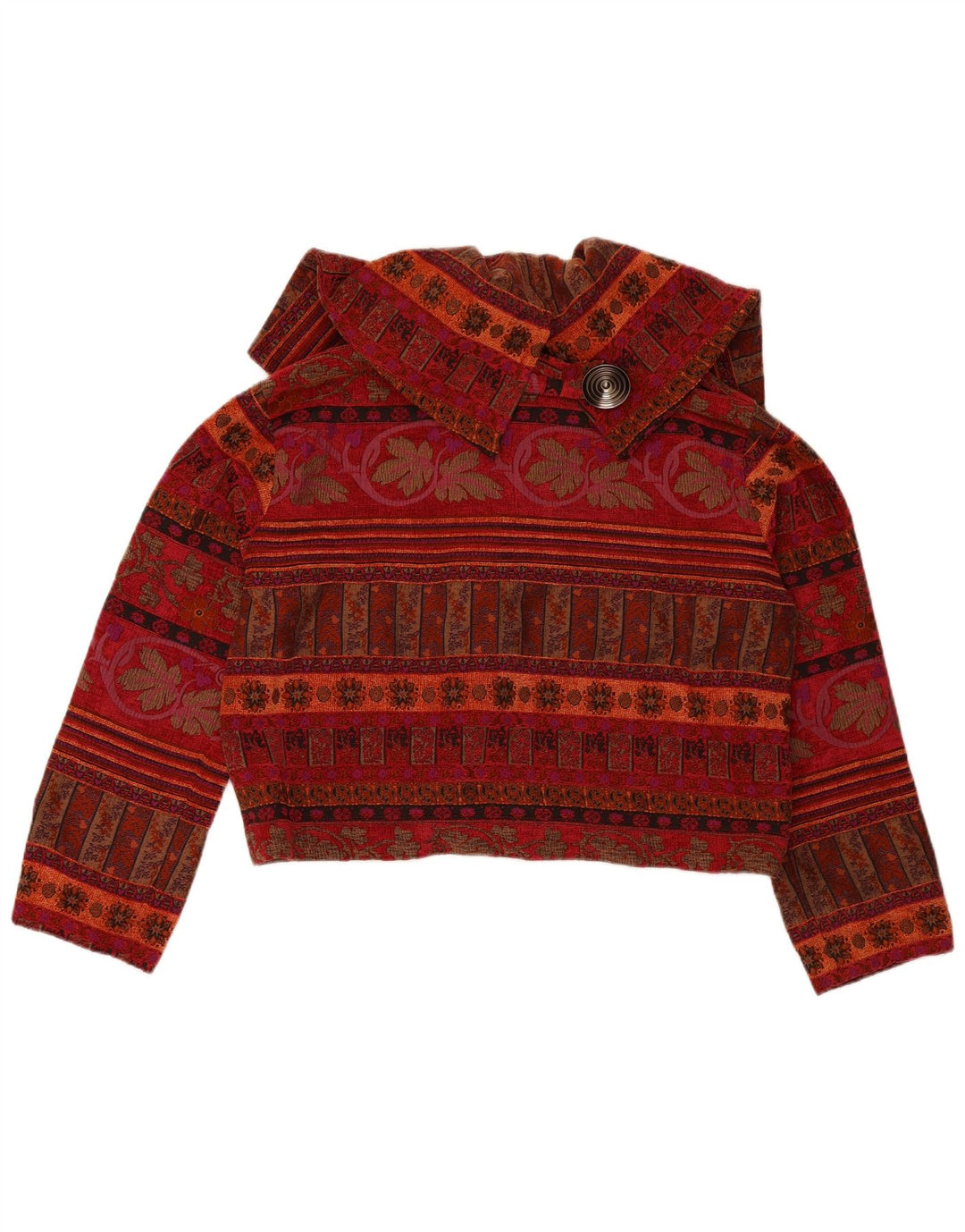 SHE'S CRAZY Veste blazer surdimensionnée pour femme US 2 XS Bordeaux Floral