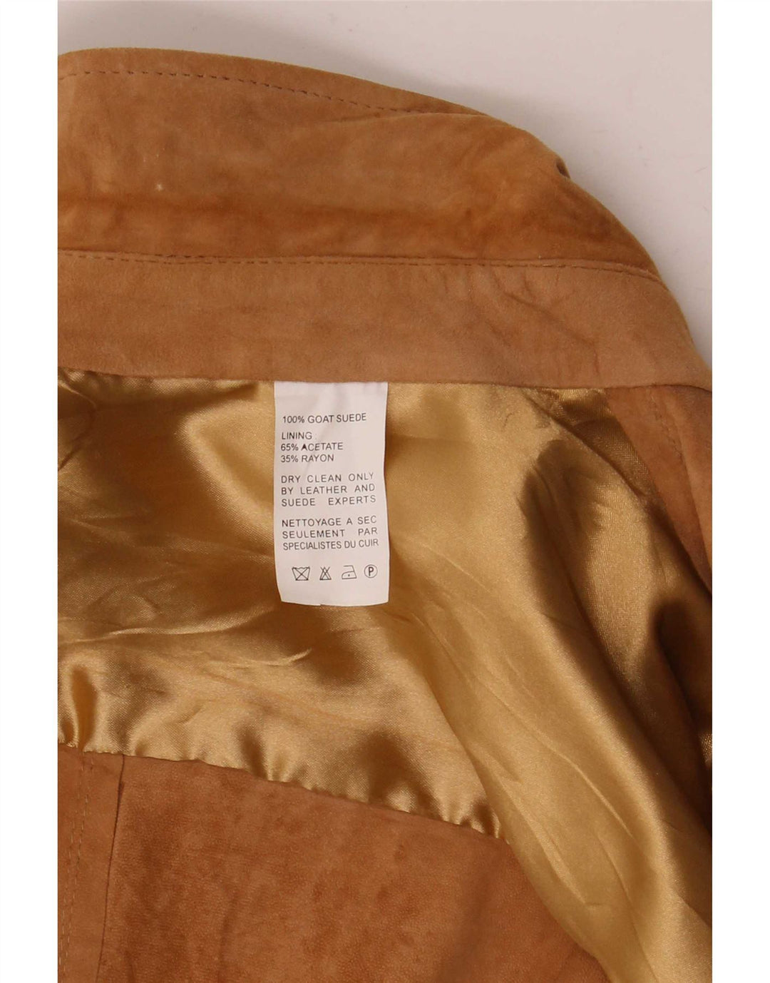 Chemise en daim homme vintage grand cuir beige