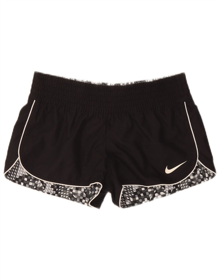 NIKE Short de sport réversible pour femme UK 12 Noir moyen