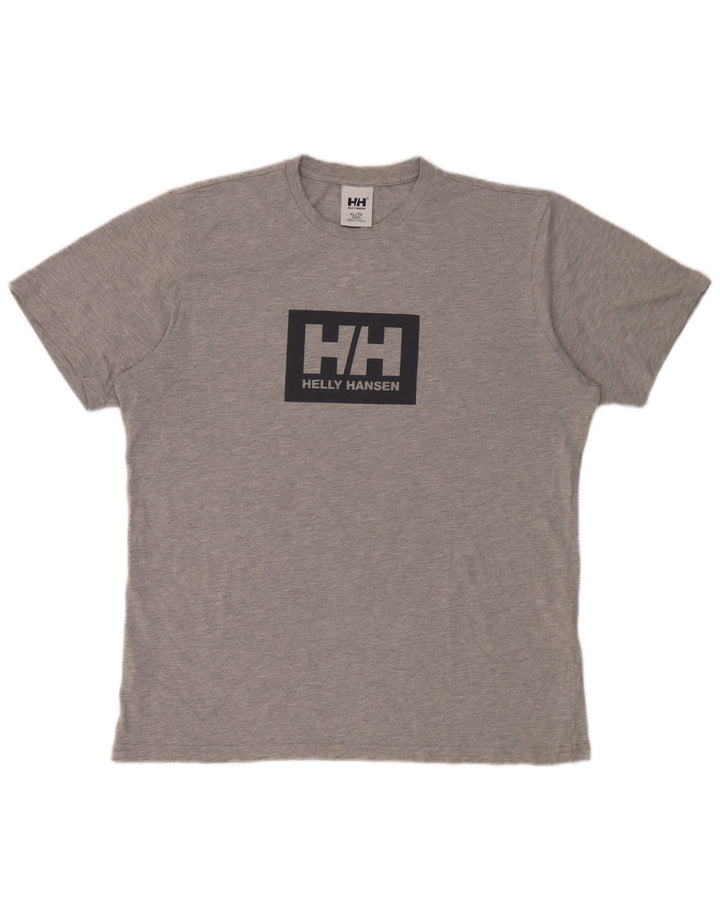 Helly Hansen T-Shirt Graphique Homme Top XL Gris Coton