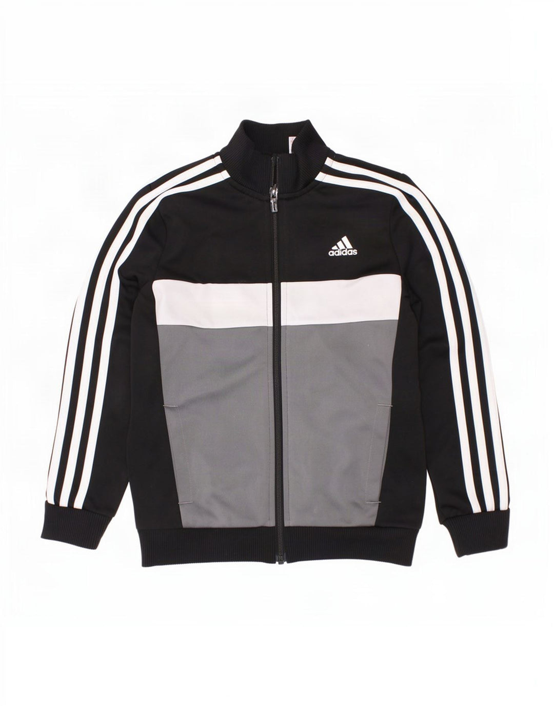 Adidas Veste de survêtement pour garçon 7-8 ans Noir Colourblock Polyester