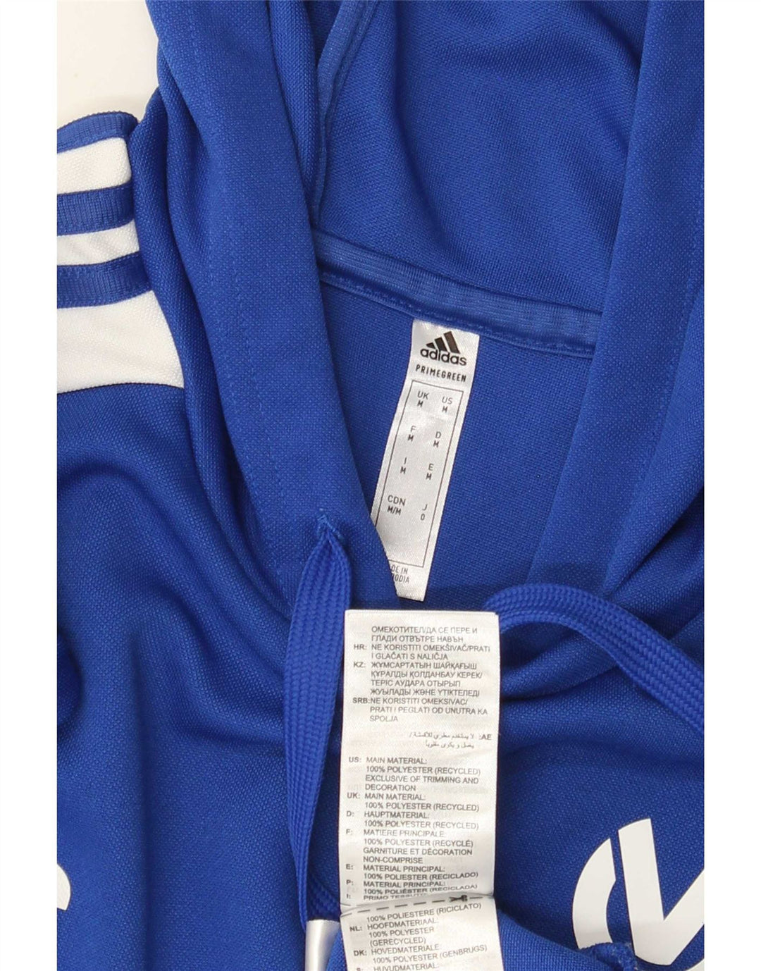 Adidas Pull à capuche Aeroready Graphic pour homme en polyester bleu moyen