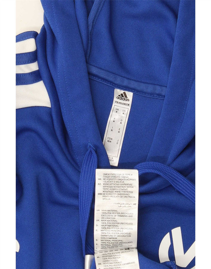 Adidas Pull à capuche Aeroready Graphic pour homme en polyester bleu moyen