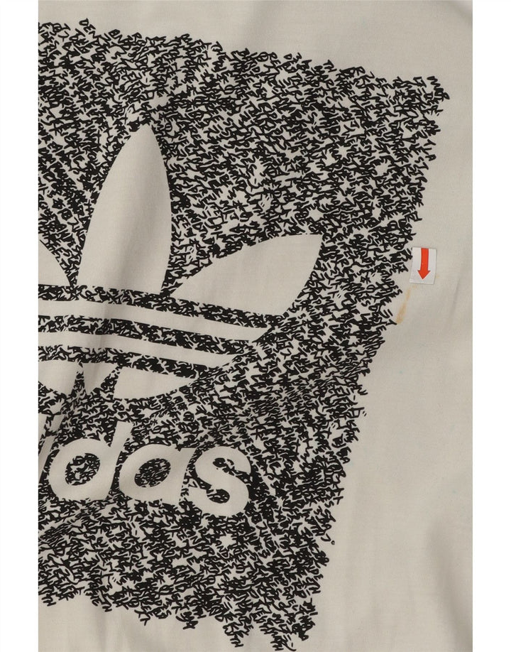 Adidas T-shirt graphique pour hommes, petit haut en coton blanc