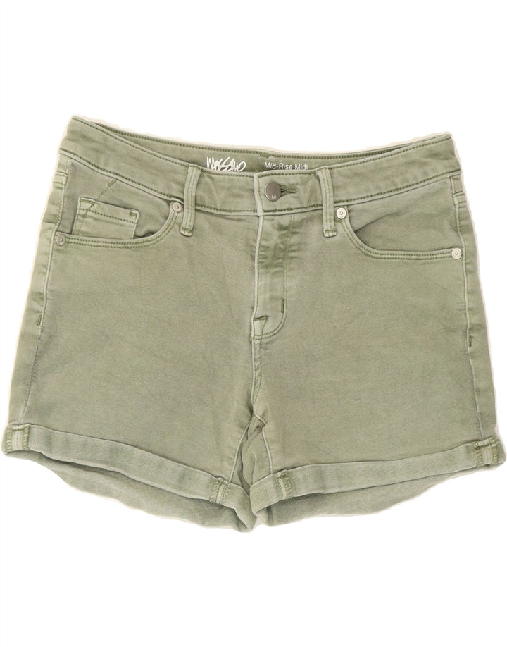 MOSSIMO Womens Mid Rise Denim Shorts US 4 Small W30 Green Cotton Vintage Mossimo and Second-Hand Mossimo from Messina Hembry 