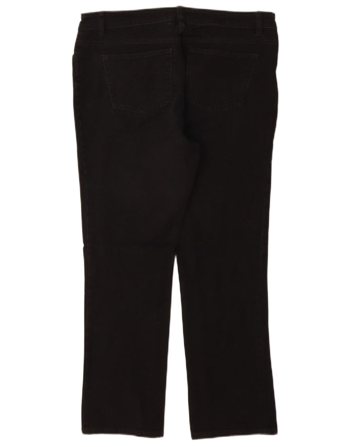 CHAPS Pantalon décontracté droit pour femme US 10 Large W30 L27 Noir