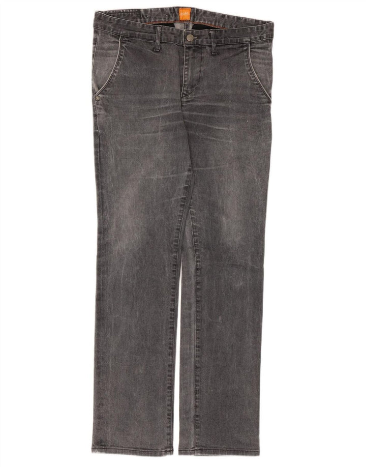 Hugo Boss Jean droit W32 L30 pour homme Gris