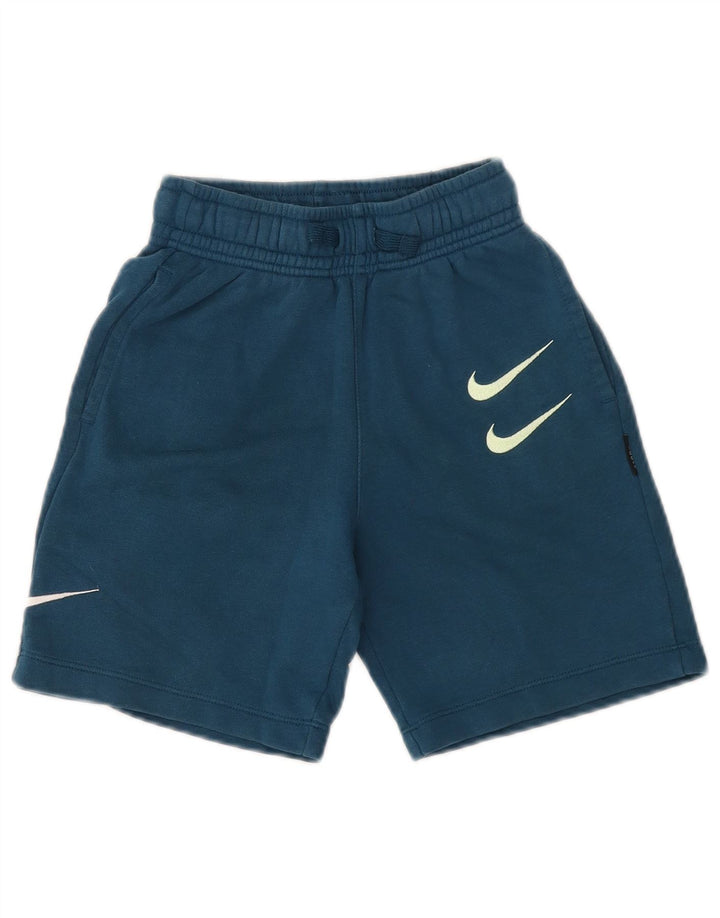 NIKE Short de sport graphique garçon 8-9 ans petit bleu coton