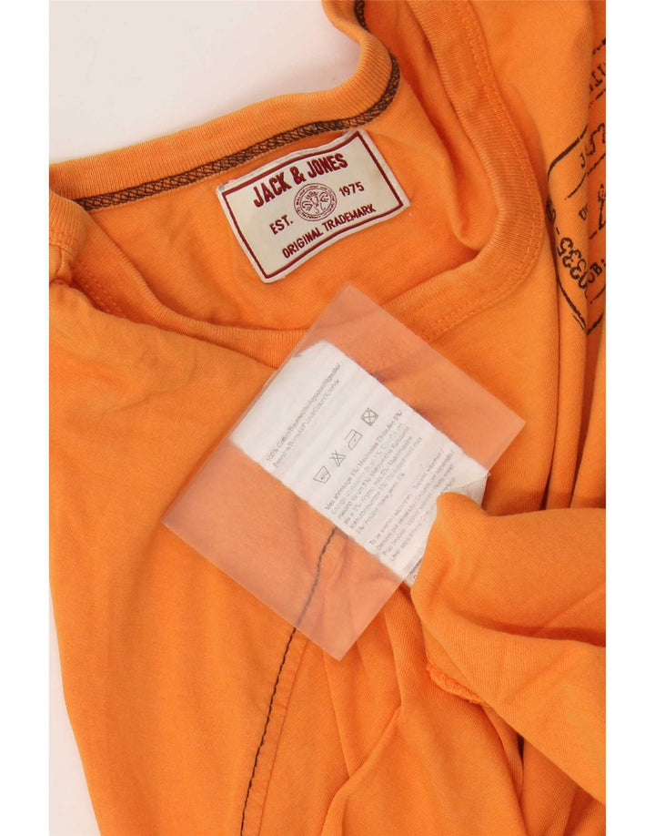 Jack & Jones T-Shirt Graphique Homme Orange Moyen Coton