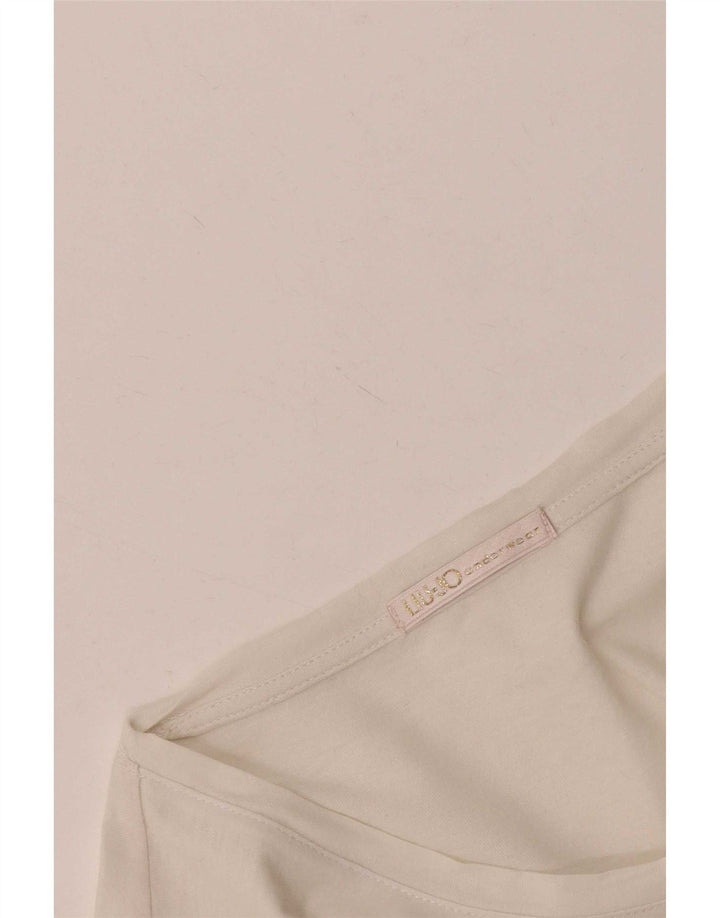 Liu Jo T-shirt graphique pour femme UK 12 Blanc moyen