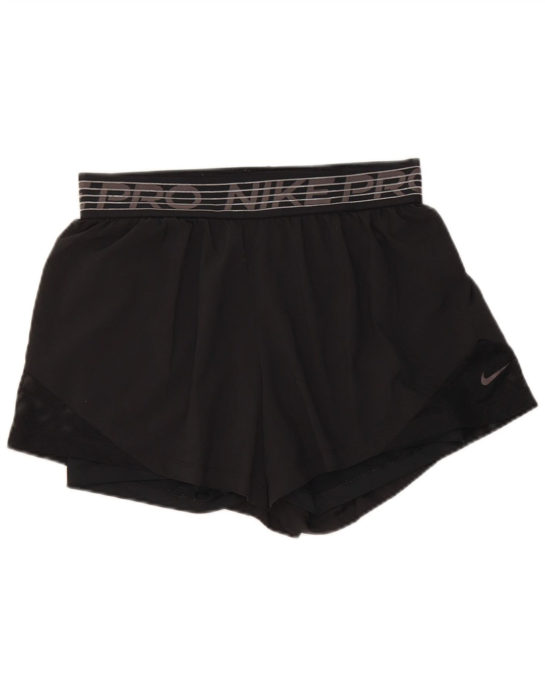 Nike Short de sport Dri Fit Graphic pour femme UK 12 Noir moyen Polyester
