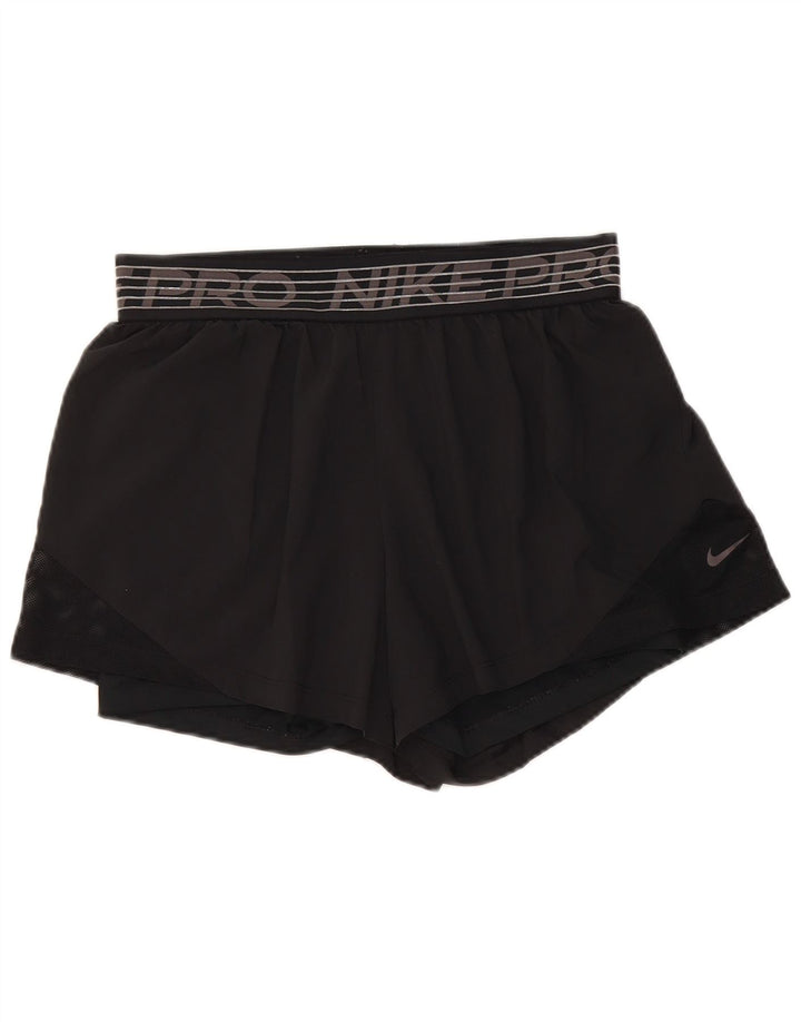Nike Short de sport Dri Fit Graphic pour femme UK 12 Noir moyen Polyester