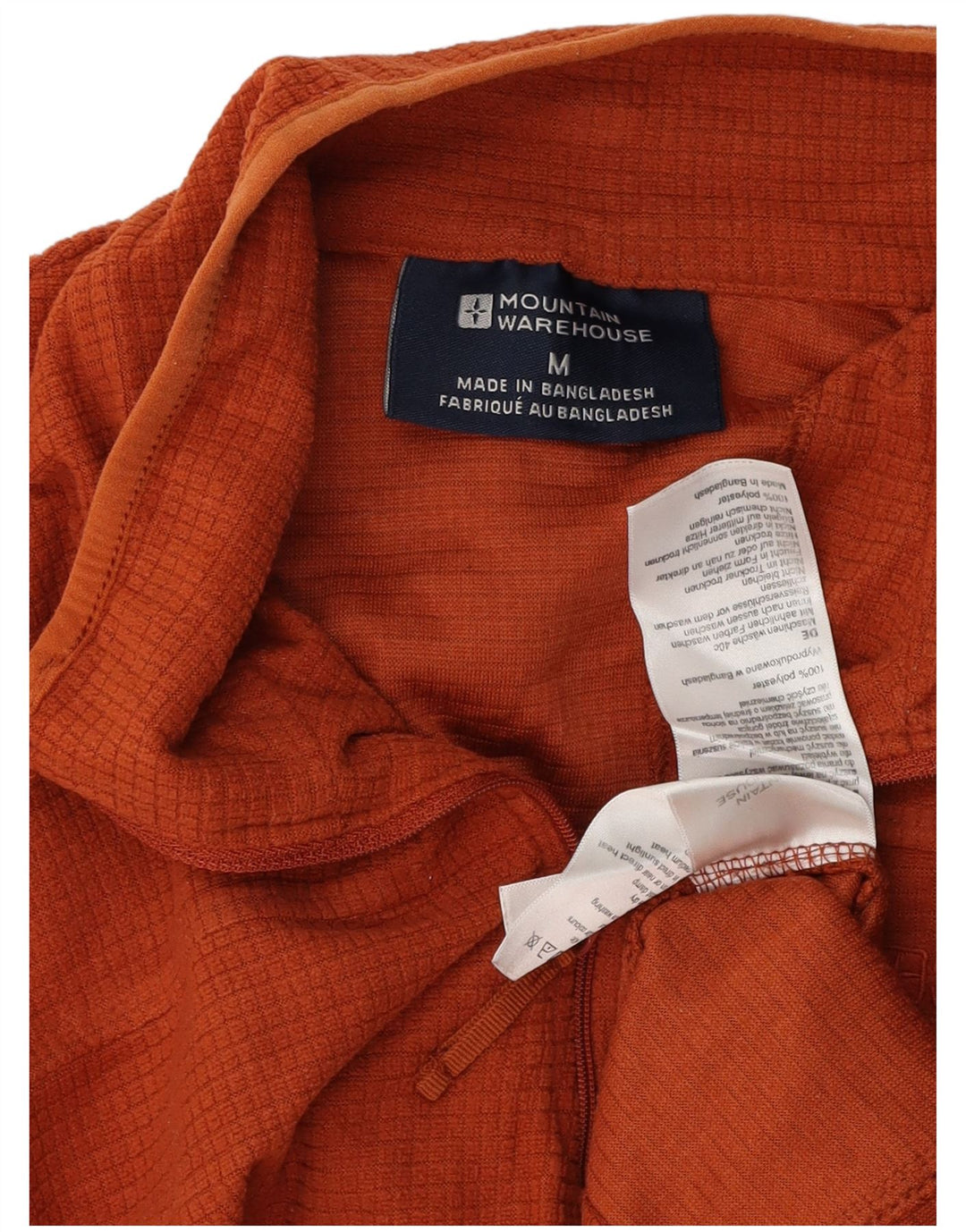 MOUNTAIN WAREHOUSE Sweat-shirt col zippé pour homme en polyester orange moyen