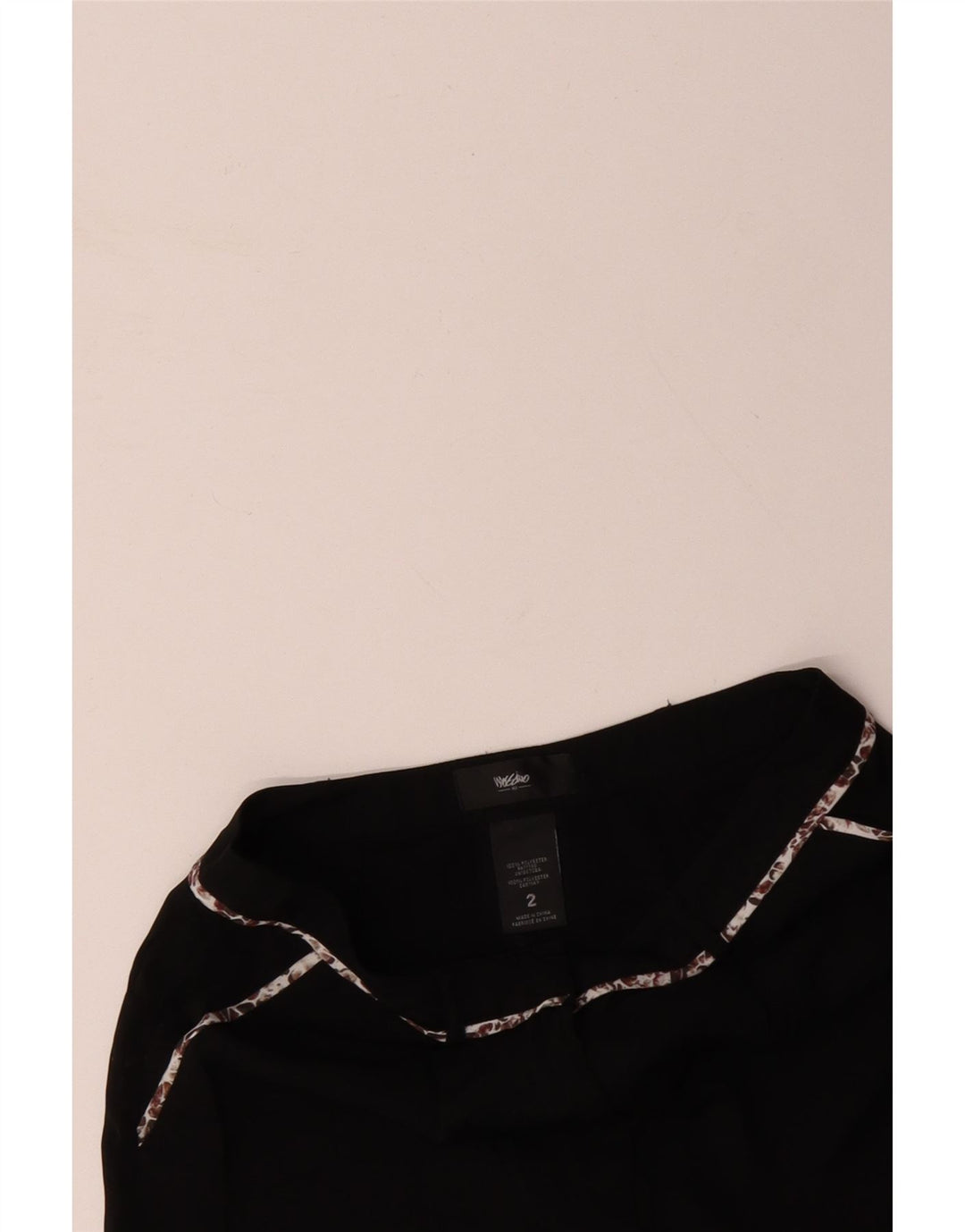 MOSSIMO Short Chino Femme US 2 XS W28 Noir Polyester