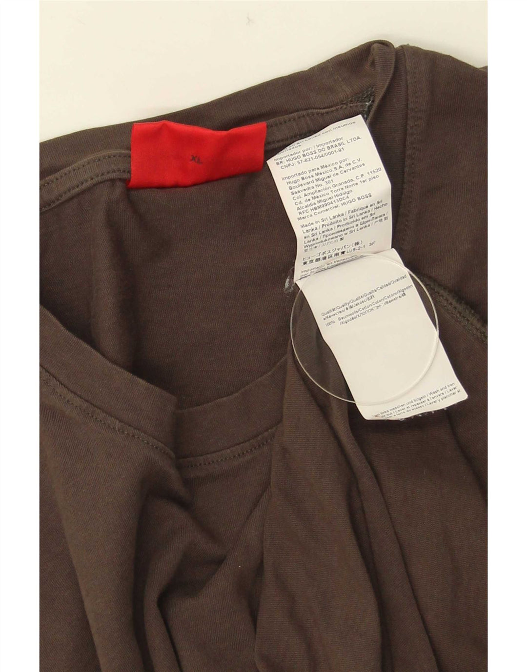 Hugo Boss T-Shirt Homme Top XL Gris Coton