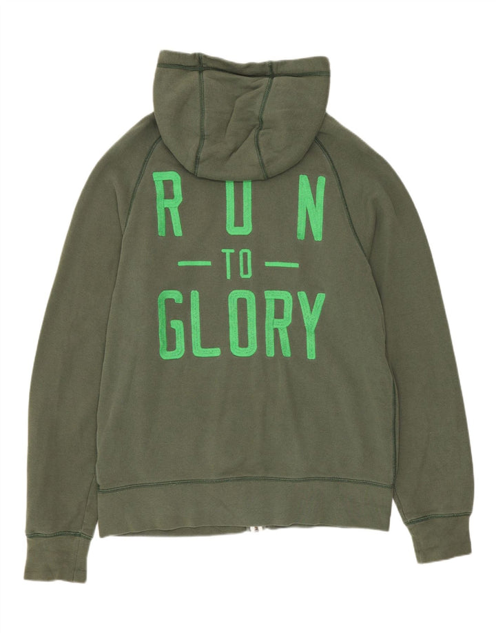 Nike Pull à capuche zippé en coton kaki moyen pour homme