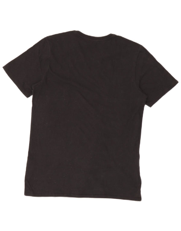 Nike T-shirt coupe athlétique pour homme en coton noir moyen