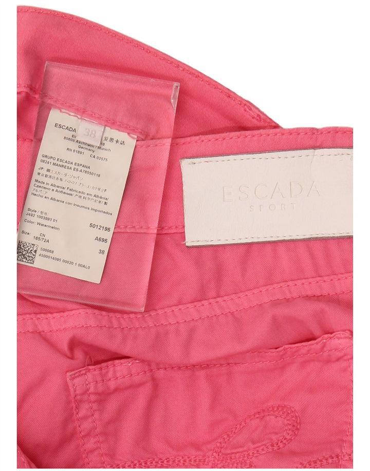 ESCADA Pantalon court slim pour femme EU 38 Medium W34 L24 Coton rose