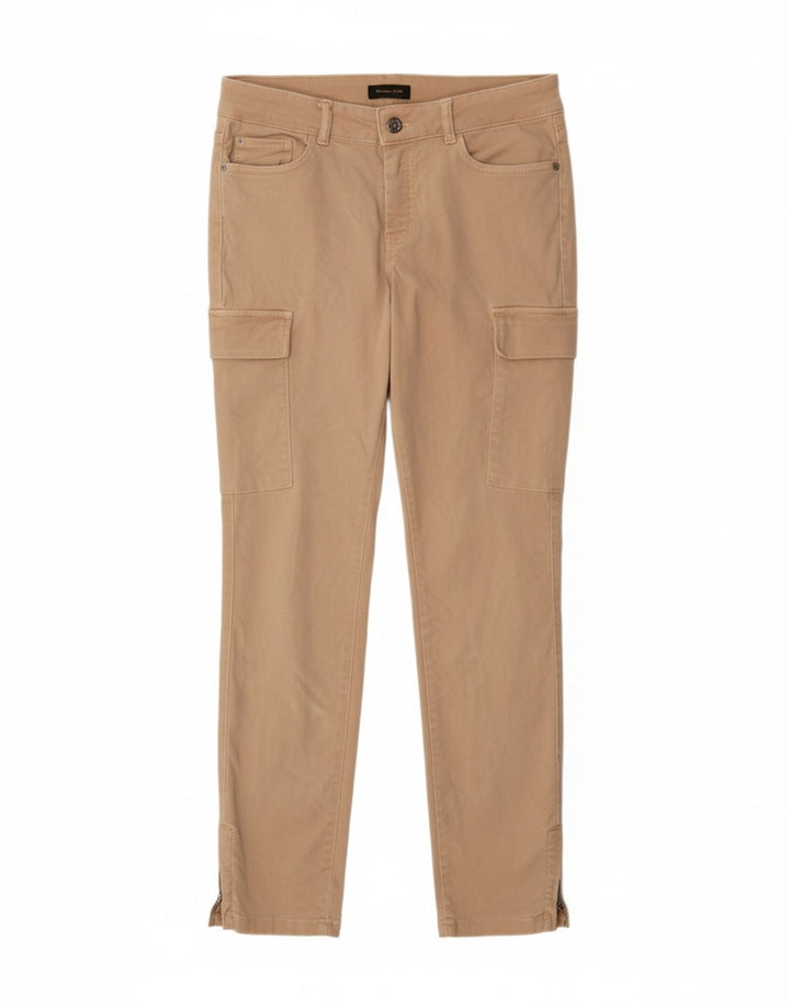 MASSIMO DUTTI Womens Skinny Cargo Trousers EU 40 Medium W30 L30 Beige Vintage Massimo Dutti and Second-Hand Massimo Dutti from Messina Hembry 