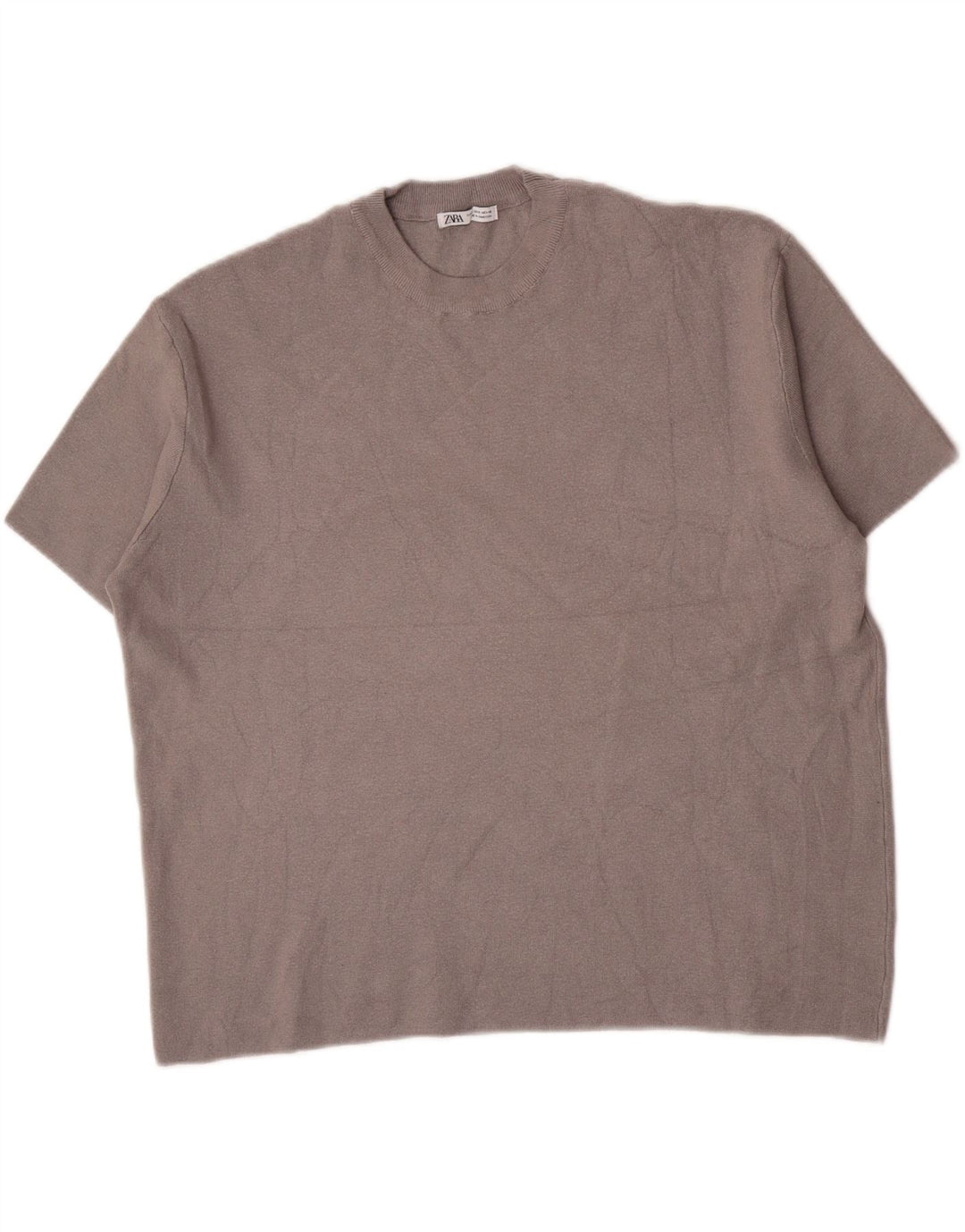 Zara T-Shirt Homme Gris Moyen