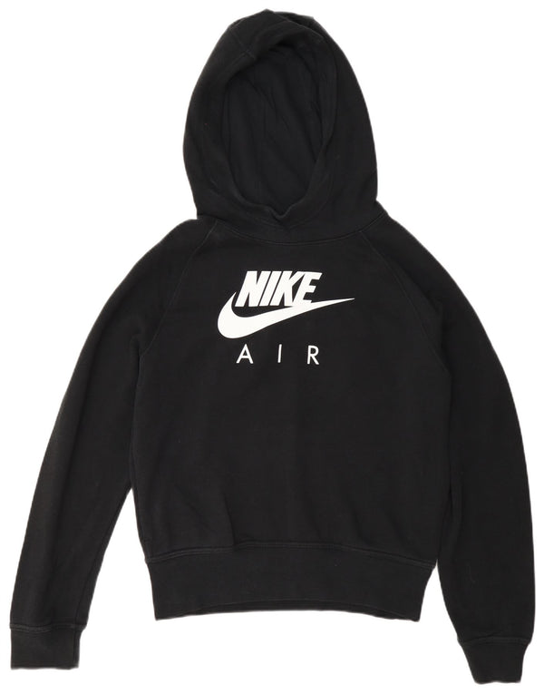 Nike Pull à capuche graphique pour femme UK 10 Petit coton noir