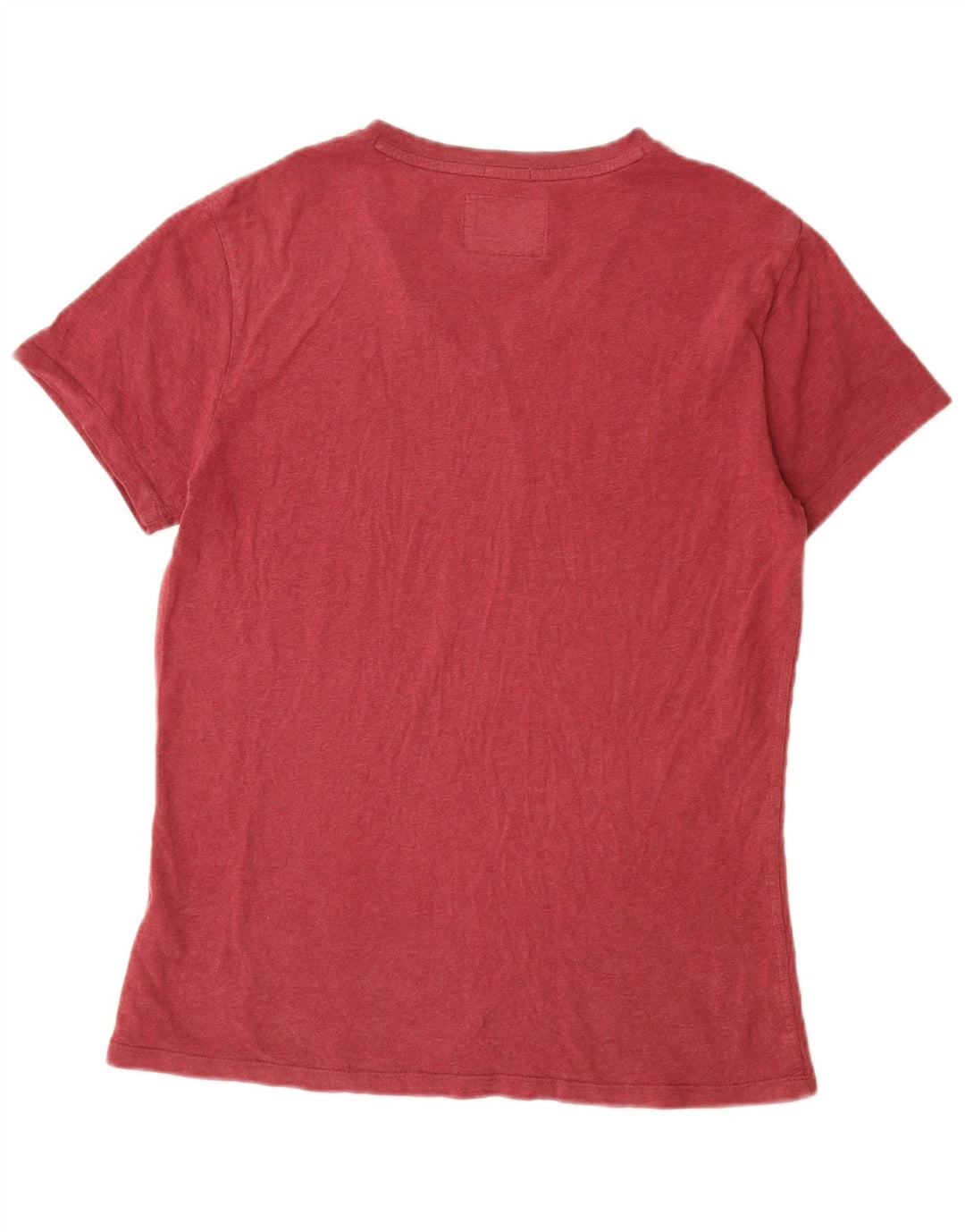 SUPERDRY T-Shirt Femme Top UK 14 Coton Bordeaux Moyen