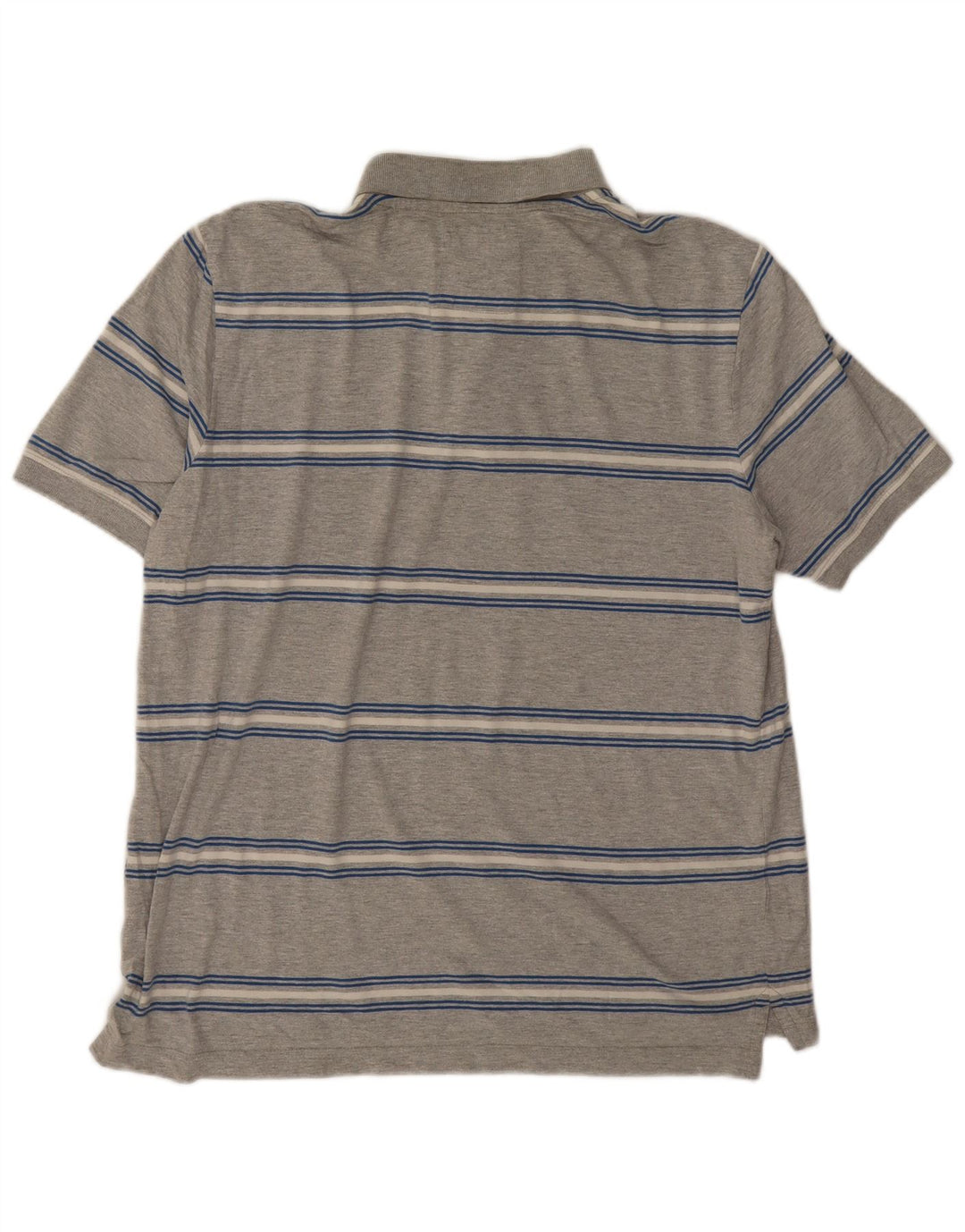 Crew Clothing Polo Homme Gris Moyen Rayé Coton