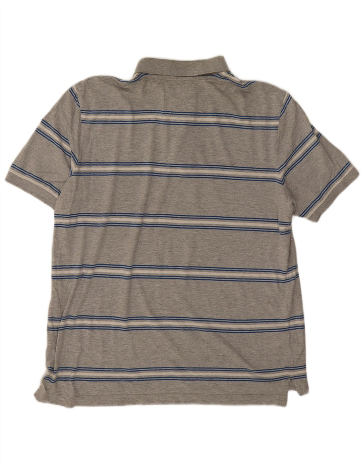 Crew Clothing Polo Homme Gris Moyen Rayé Coton