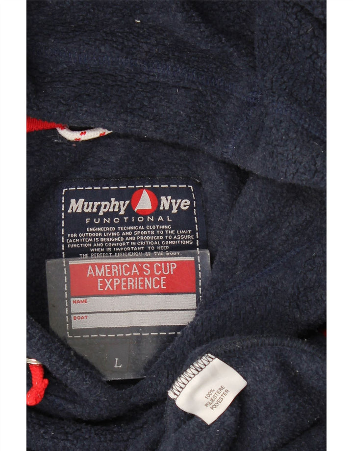 MURPHY & NYE Pull polaire à capuche pour homme, grand, bleu marine, polyester