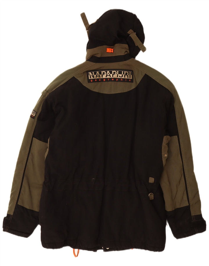 NAPAPIJRI Veste coupe-vent à capuche pour homme UK 38 Medium Noir Polyamide