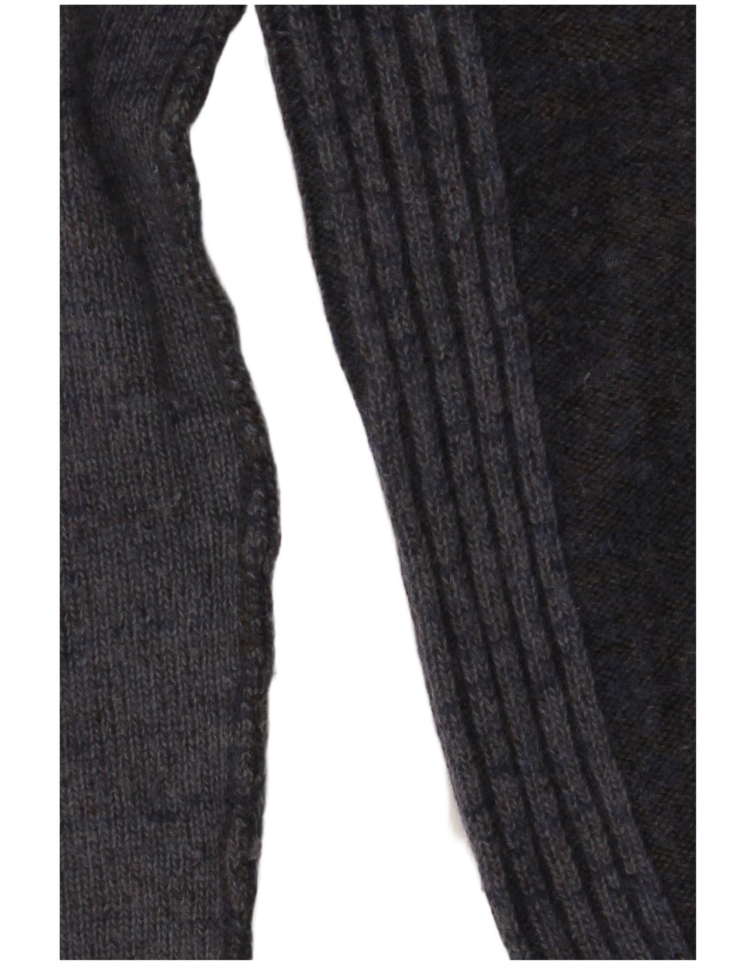 Zara Pull à col rond pour homme en laine color block gris moyen