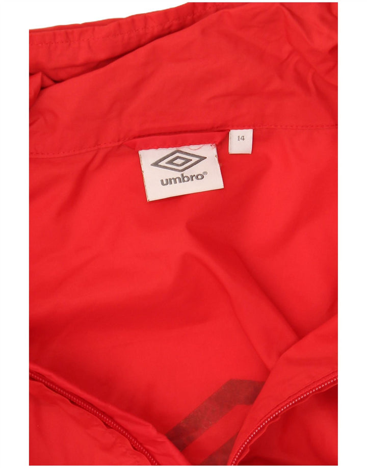 Umbro Veste de Pluie à Capuche Graphique Garçon 13-14 Ans Rouge