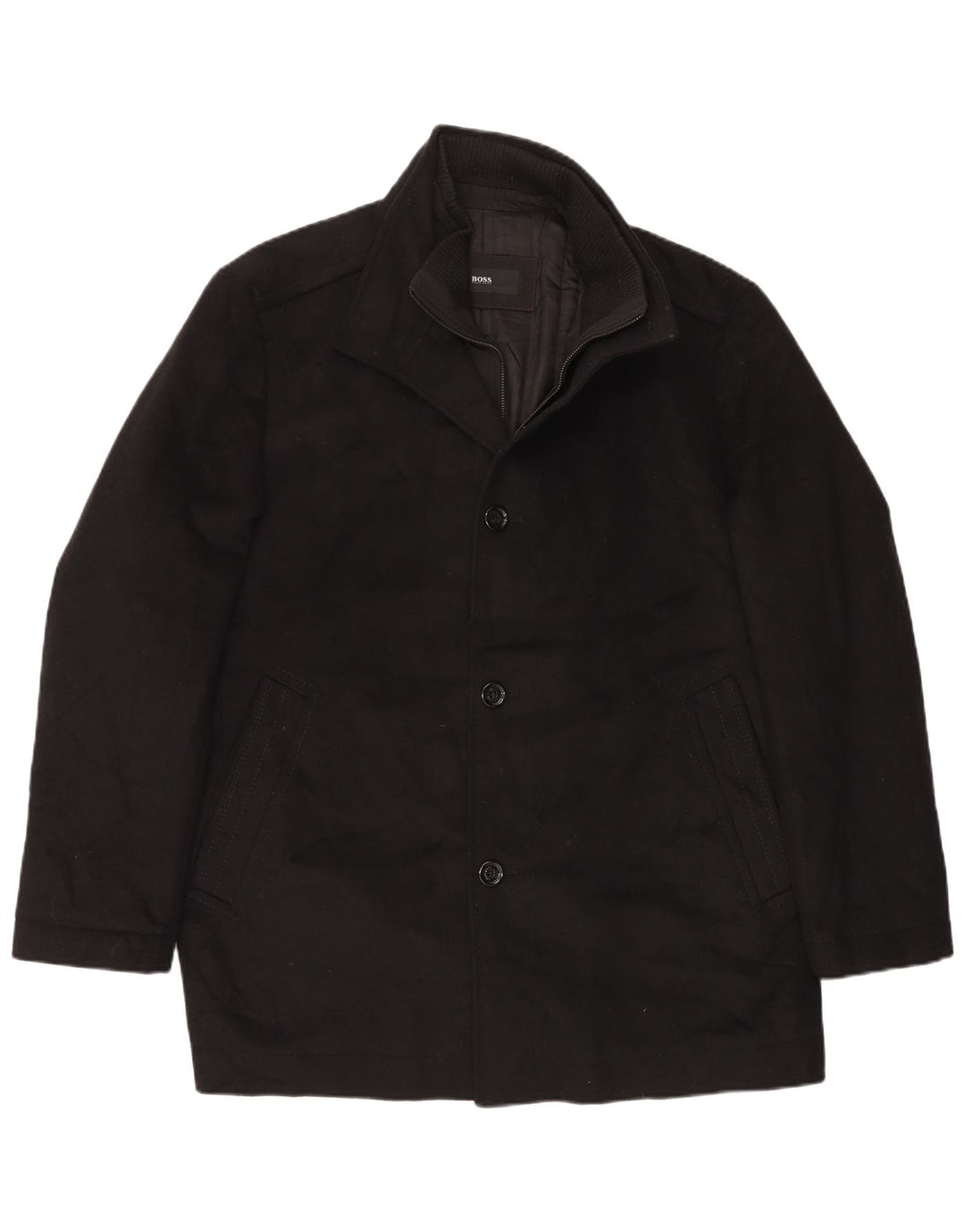 Hugo Boss Pardessus homme EU 56 3XL laine noire