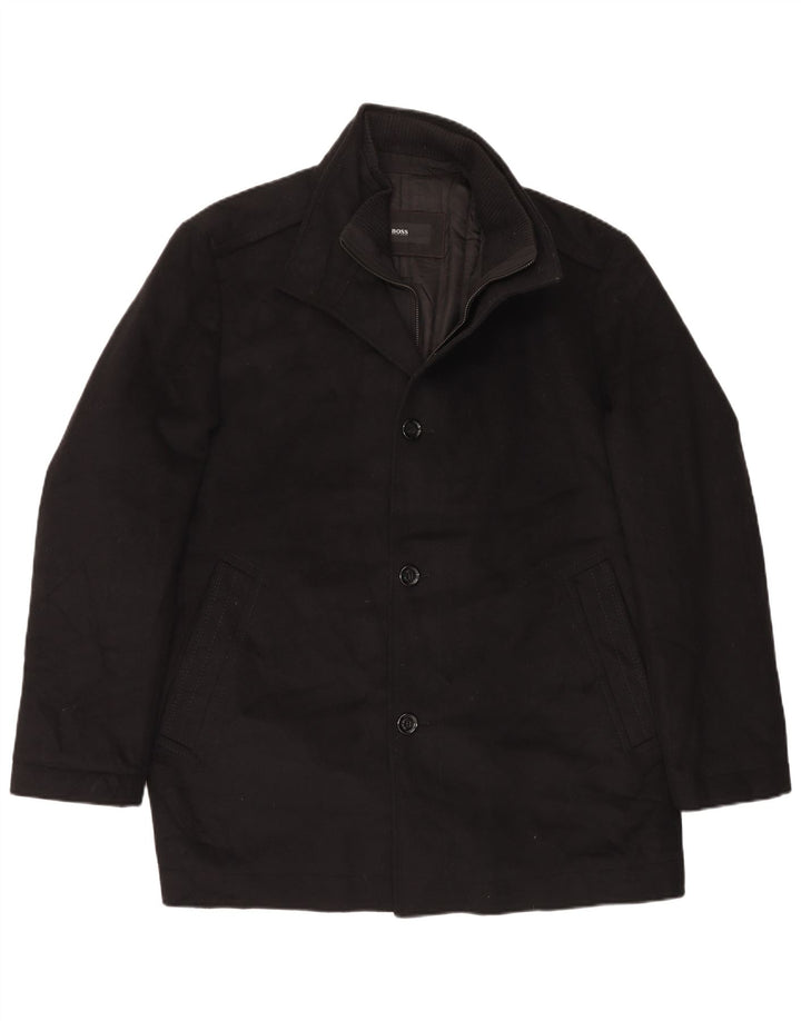 Hugo Boss Pardessus homme EU 56 3XL laine noire