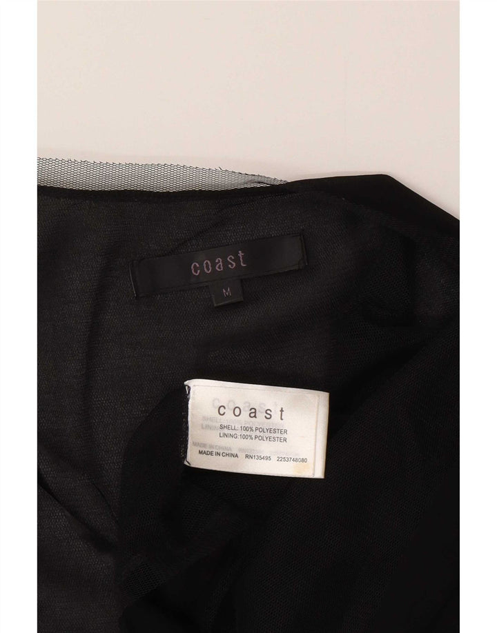 Coast Femme Manches 3/4 Voir à Travers Boléro UK 14 Moyen Noir Polyester