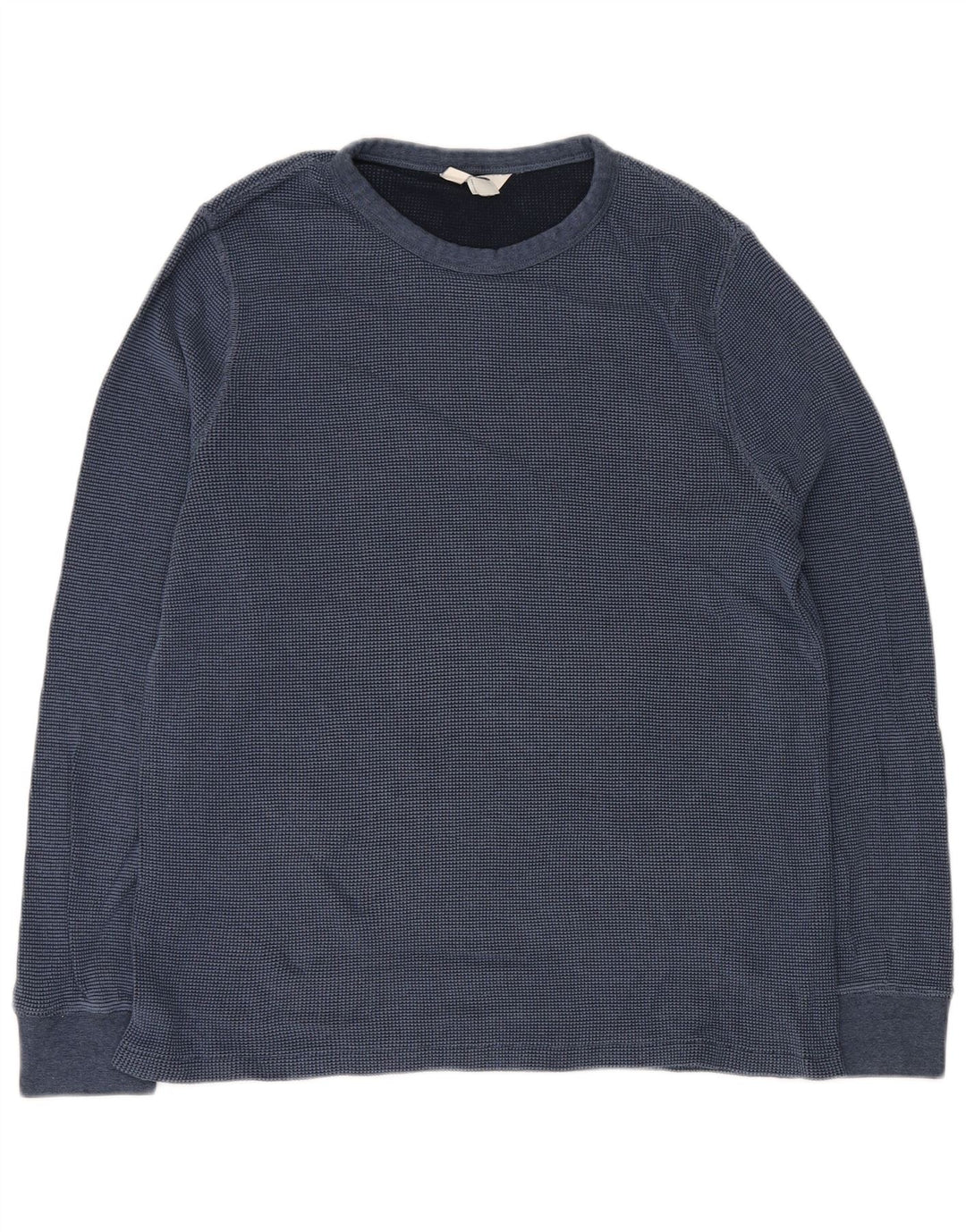 MARKS & SPENCER Haut ample à manches longues pour homme en coton bleu moyen