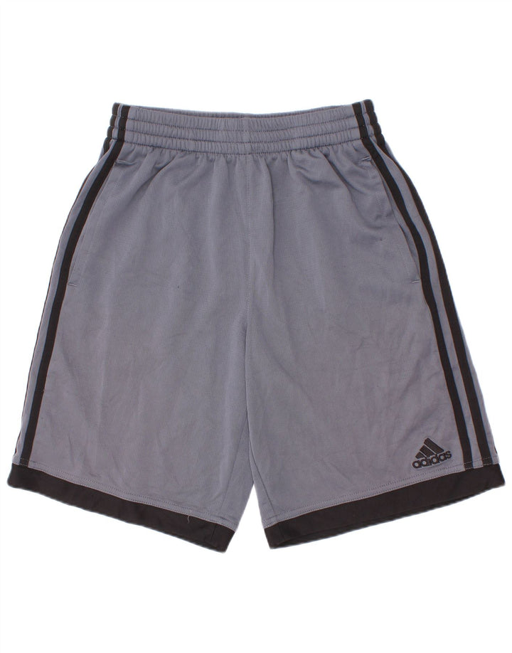 Adidas Short de Sport Garçon 10-11 Ans Bleu Moyen Colorblock Polyester