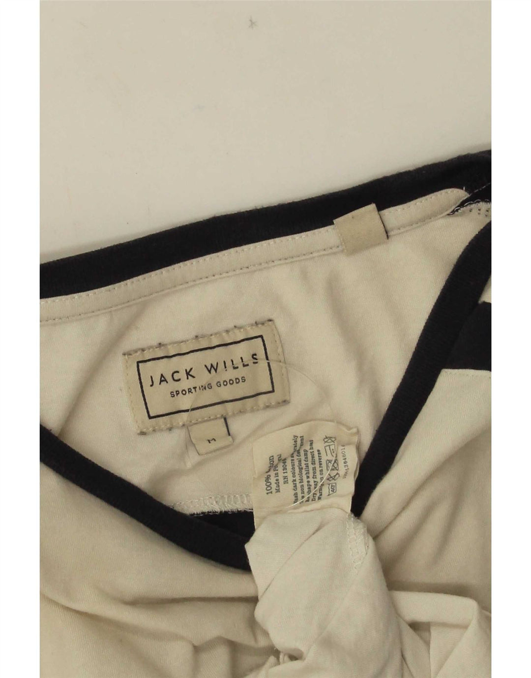 Jack Wills T-Shirt Graphique Homme Blanc Moyen Coton Colorblock