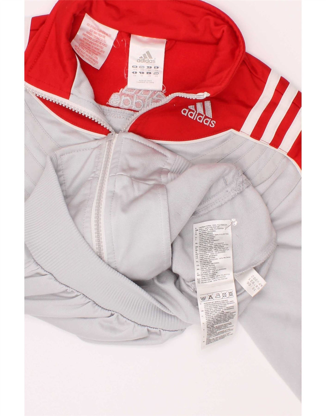 Adidas Veste de Survêtement Graphique Garçon 5-6 Ans Gris Colorblock