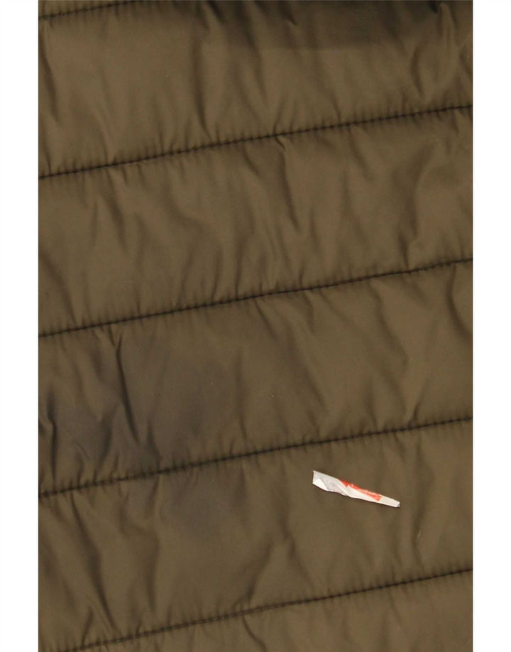 Superdry Veste matelassée à capuche pour femme UK 14 Medium Khaki Nylon