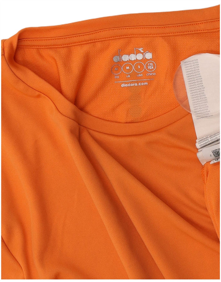 Diadora T-Shirt Homme Orange Moyen Polyester