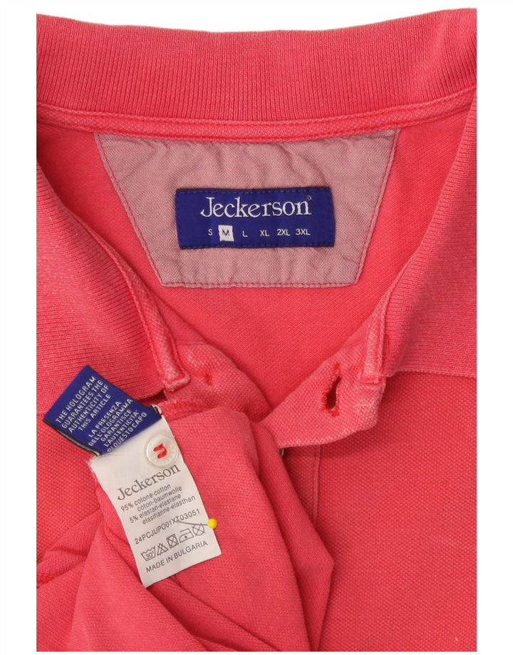 Jeckerson Polo Homme Rose Moyen Coton