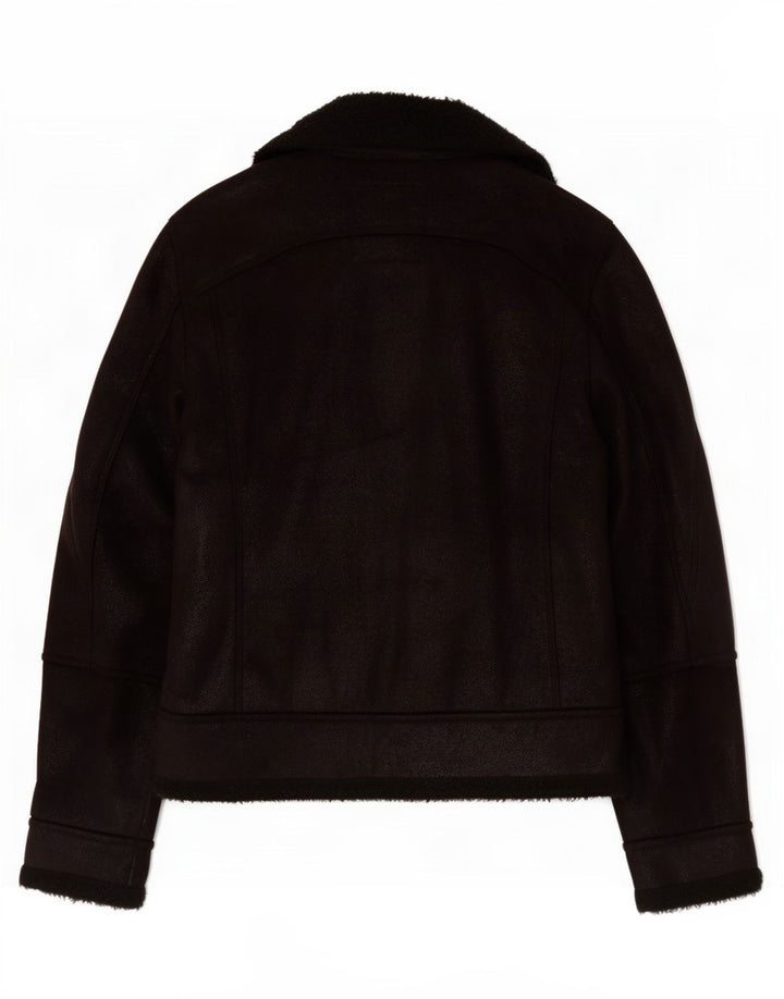Zara Veste Sherpa Homme UK 40 Large Noir