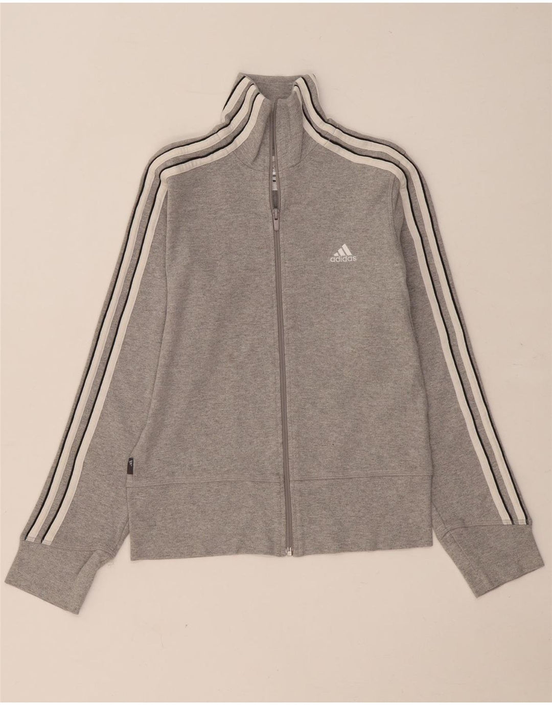 Adidas Veste de survêtement pour femme UK 10 Petit Gris Coton
