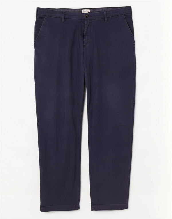 Timberland Mens Straight Chino Trousers W42 L34 Navy Blue