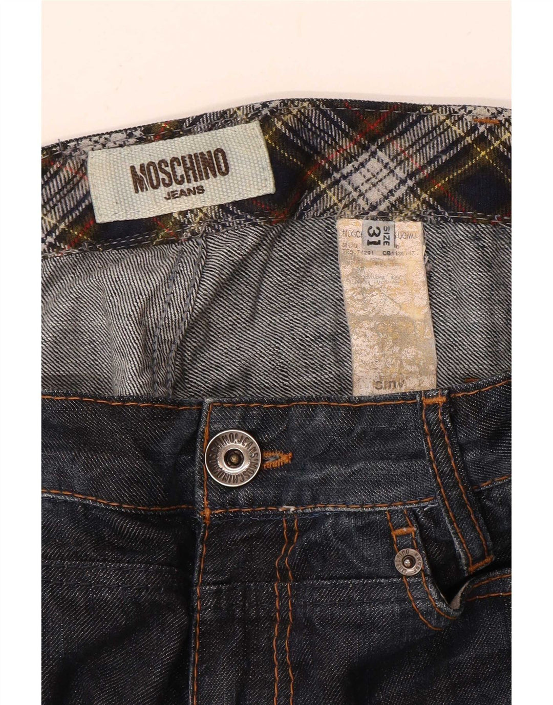 Moschino Jean Slim Homme W31 L32 Bleu Marine Coton
