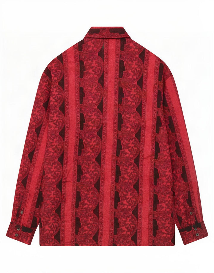 Chemise Homme Chevalier Moyen Rayé Rouge Polyester