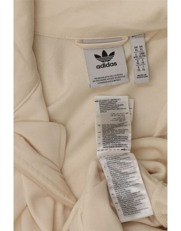 Adidas Veste de survêtement pour homme XL Blanc cassé Polyester