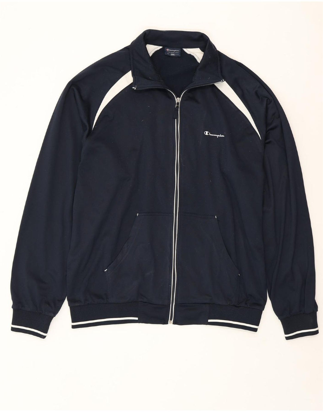 CHAMPION Veste de Survêtement Homme 2XL Bleu Marine Colorblock Polyester